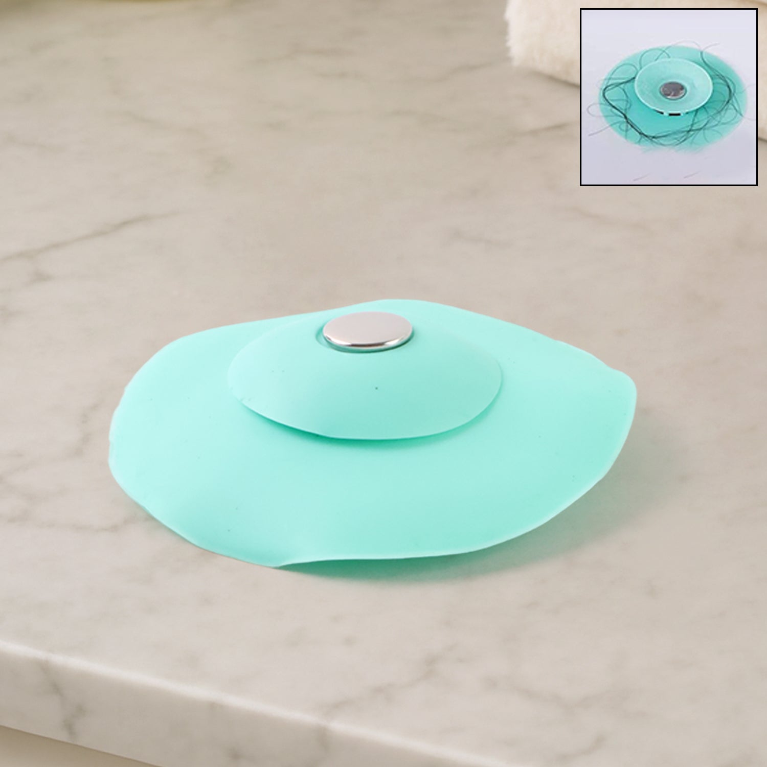 Creative 2-in-1 Light Green Silicone Sewer Sink Sealer Cover Drainer (Multicolour) Creative 2-in-1 Light Green Silicone Sewer Sink Sealer Cover Drainer (Multicolour)